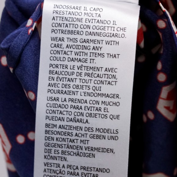 Gucci Navy and Red Monogram Silk Shirt - Picture 16 of 16